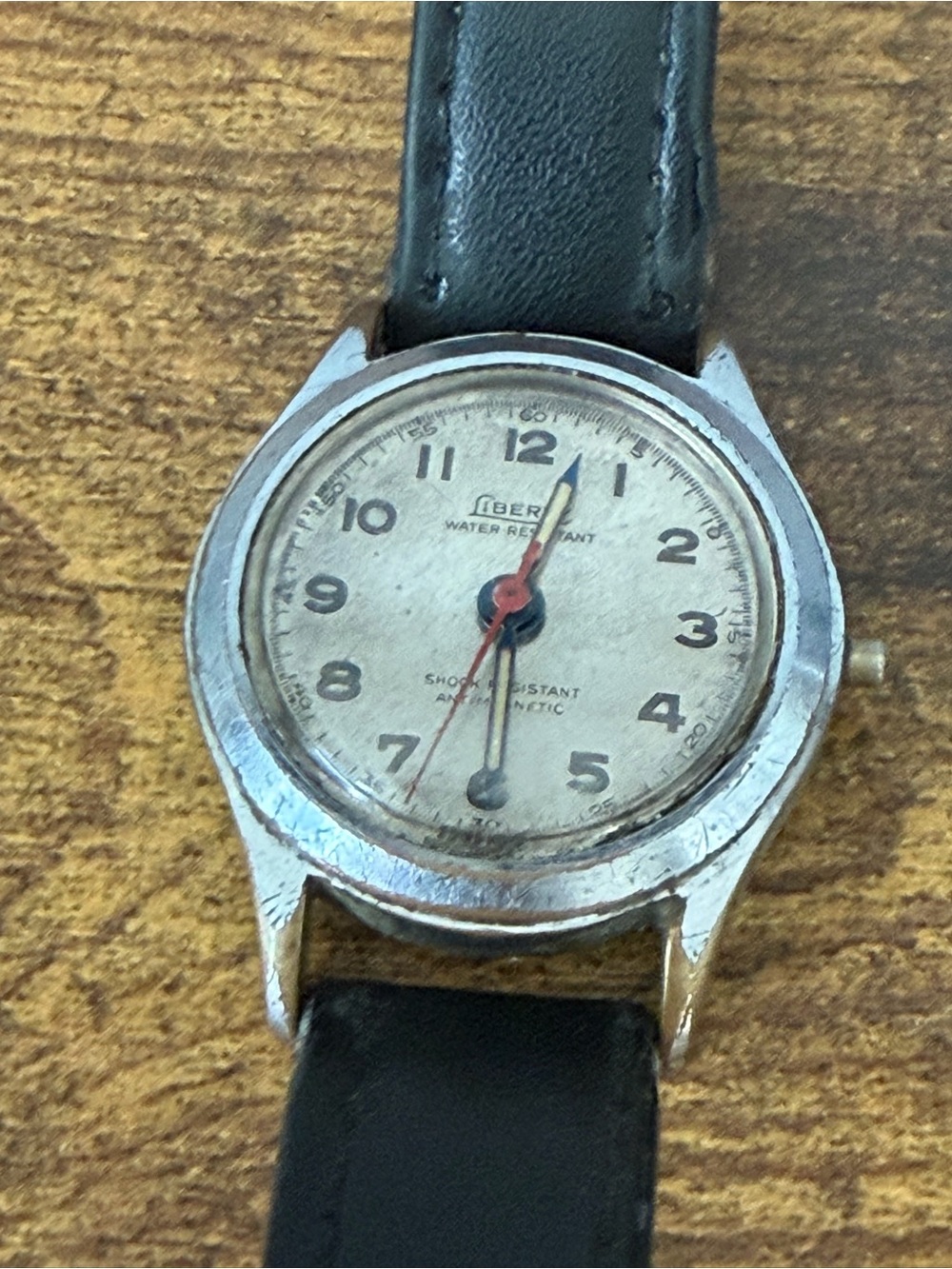 Vintage Liberty Swiss Running Wrist Watch Water Resistant Antimagnetic Fair Cond